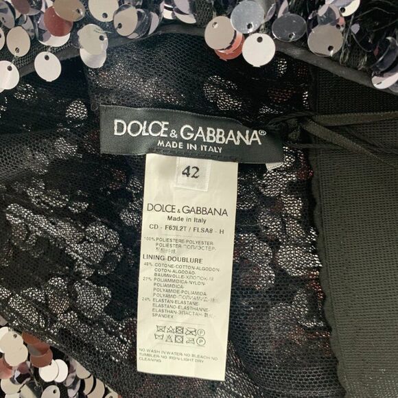 Dolce & Gabbana Colorblock Pattern Midi Length Dress - Picture 4 of 4